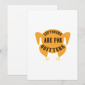 Thanksgiving Citaat Essentieel - Resterende Voedse Feestdagenkaart (Voorkant / Achterkant)