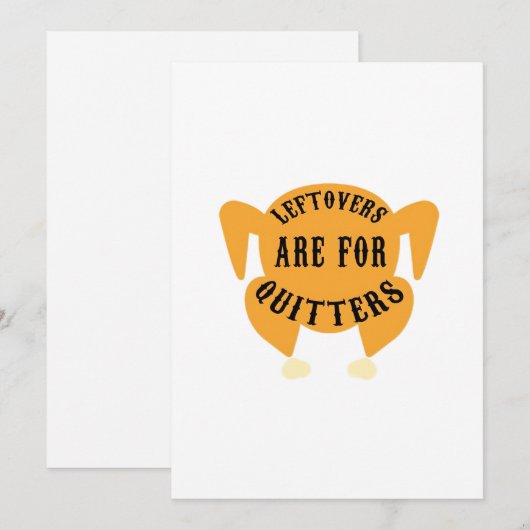 Thanksgiving Citaat Essentieel - Resterende Voedse Feestdagenkaart (Voorkant / Achterkant)