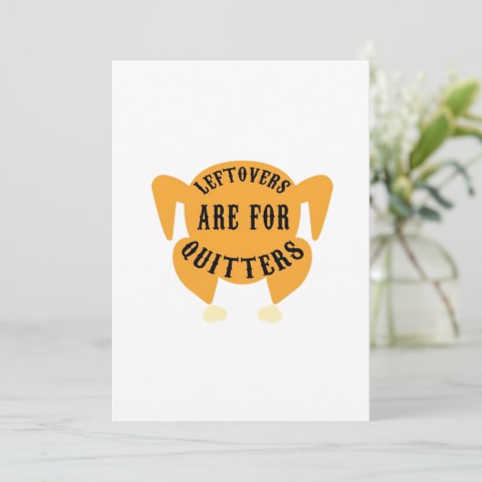 Thanksgiving Citaat Essentieel - Resterende Voedse Feestdagenkaart (Staand voorkant)