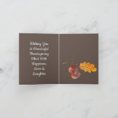 Thanksgiving Citaat - Gratis, Joy en Geluk I (Binnen)