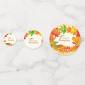 Thanksgiving Citaat Oranje Dall Leidt Wreatetabel Confetti (Voorkanten)