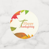 Thanksgiving Citaat Oranje Dall Leidt Wreatetabel Confetti (Kleine voorkant)