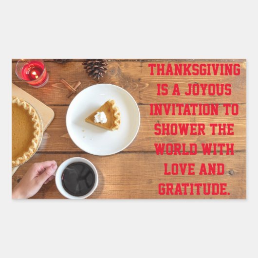 Thanksgiving citeert dankbaarheid en waardering rechthoekige sticker (Voorkant)