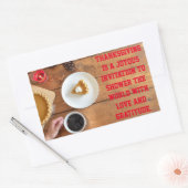 Thanksgiving citeert dankbaarheid en waardering rechthoekige sticker (Envelop)