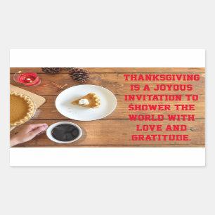 Thanksgiving citeert dankbaarheid en waardering  rechthoekige sticker