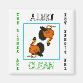 Thanksgiving Clean Dirty Vaatwasser Magnet (Voorkant)