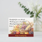 Thanksgiving Client Vastgoedmarketing Briefkaart (Staand voorkant)