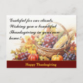 Thanksgiving Client Vastgoedmarketing Briefkaart (Voorkant)