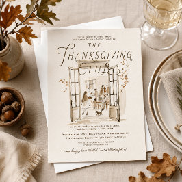 Thanksgiving Club Watercolor Gathering Kaart