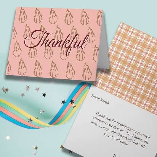 Thanksgiving Co Worker Kantoor Personeel bewerkbaa Kaart