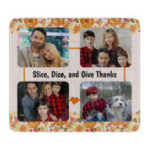 Thanksgiving Collage Foto met aangepaste tekst Snijplank (Voorkant)