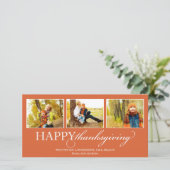 THANKSGIVING COLLAGE | VAKANTIEFOTOKAART FEESTDAGENKAART (Staand voorkant)