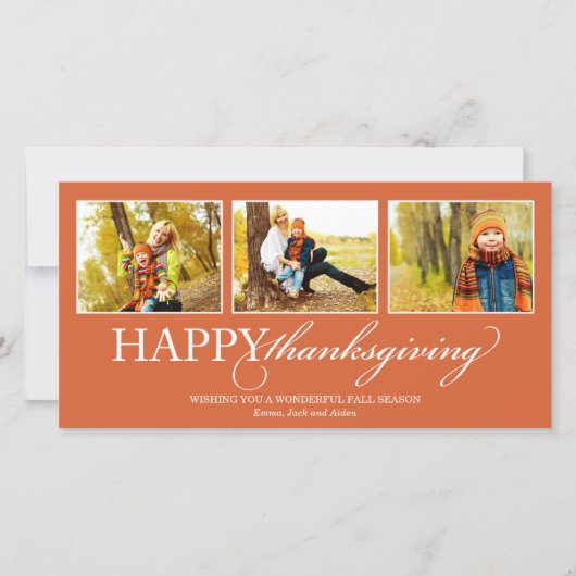 THANKSGIVING COLLAGE | VAKANTIEFOTOKAART FEESTDAGENKAART (Voorkant)