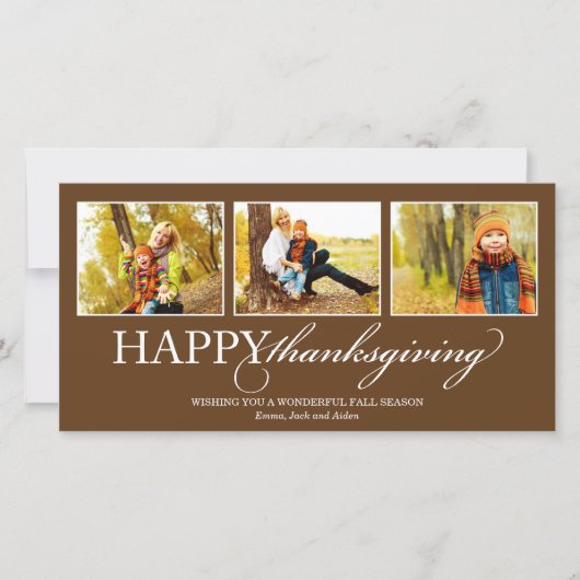 THANKSGIVING COLLAGE | VAKANTIEFOTOKAART FEESTDAGENKAART (Voorkant)