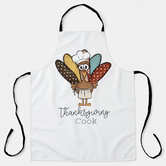 Thanksgiving Cook Turkije Grappig Schort (Voorkant)