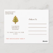 THANKSGIVING COOKIES FOTO BRIEFKAART (Achterkant)