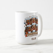 Thanksgiving Cooking Crew kalkoenen Koffiemok (Voorkant rechts)