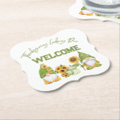 Thanksgiving Cooking Duo, WELKOM | Kartonnen Onderzetters (Gekanteld)