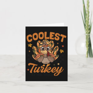 Thanksgiving Coolste Kalkoen Aan Tafel Peuter B Kaart