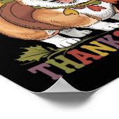 Thanksgiving Corgi Hond Kalkoen  Poster (Hoek)