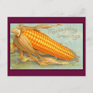 Thanksgiving Corn Husk Feestdagenkaart