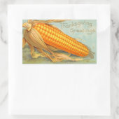Thanksgiving Corn Husk Rechthoekige Sticker (Tas)