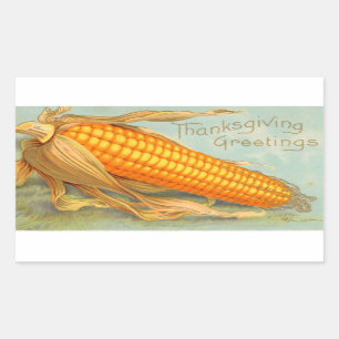 Thanksgiving Corn Husk Rechthoekige Sticker
