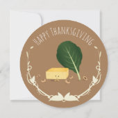 Thanksgiving Cornbread Collard Green Black Eye Pea Kaart (Achterkant)