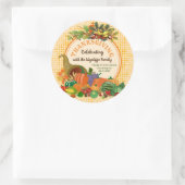 Thanksgiving Cornucopia Abundance Horn of Plenty Ronde Sticker (Tas)