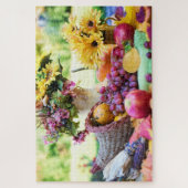 Thanksgiving Cornucopia Autumn Herfst Floral Legpuzzel (Verticaal)