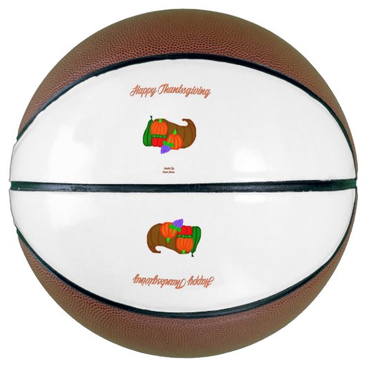 Thanksgiving Cornucopia Basketbal (Voorkant)