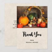 Thanksgiving Cornucopia Bounful Harvest Bedankkaart (Voorkant / Achterkant)