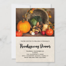 Thanksgiving Cornucopia Bounful Harvest Dinner