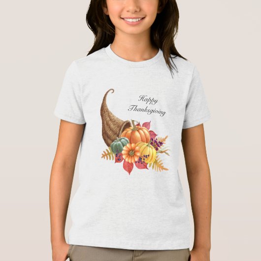 Thanksgiving Cornucopia Boys T-shirt (Voorkant)