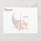Thanksgiving Cornucopia Briefkaart (Achterkant)