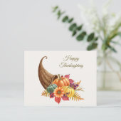 Thanksgiving Cornucopia Briefkaart (Staand voorkant)