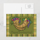 Thanksgiving Cornucopia Briefkaart (Voorkant / Achterkant)