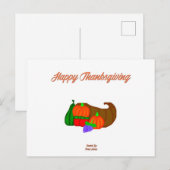 Thanksgiving Cornucopia Briefkaart (Voorkant / Achterkant)