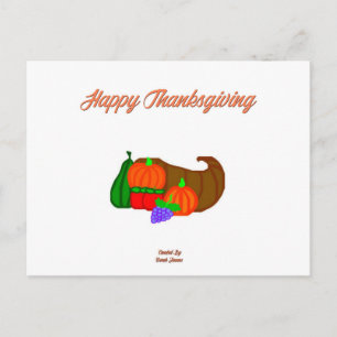 Thanksgiving Cornucopia Briefkaart