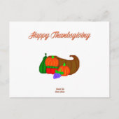 Thanksgiving Cornucopia Briefkaart (Voorkant)
