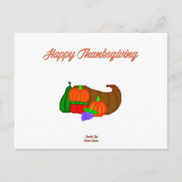 Thanksgiving Cornucopia Briefkaart