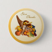 Thanksgiving. Cornucopia Button (Voorkant)