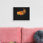 Thanksgiving Cornucopia Classic T-shirt Canvas Afdruk (Insitu (Woonkamer))