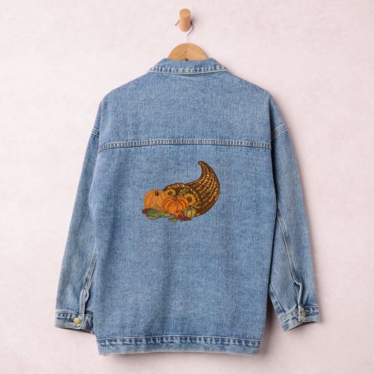 Thanksgiving Cornucopia Classic T-shirt Denim Jacket (Hangar)