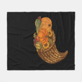 Thanksgiving Cornucopia Classic T-shirt Fleece Deken (Voorkant (Horizontaal))