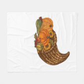 Thanksgiving Cornucopia Classic T-shirt Fleece Deken (Voorkant (Horizontaal))