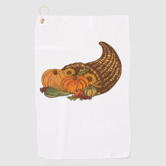 Thanksgiving Cornucopia Classic T-shirt Golfhanddoek (Voorkant)