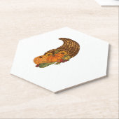 Thanksgiving Cornucopia Classic T-shirt Kartonnen Onderzetters (Schuin)