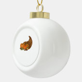 Thanksgiving Cornucopia Classic T-shirt Keramische Bal Ornament (Rechts)
