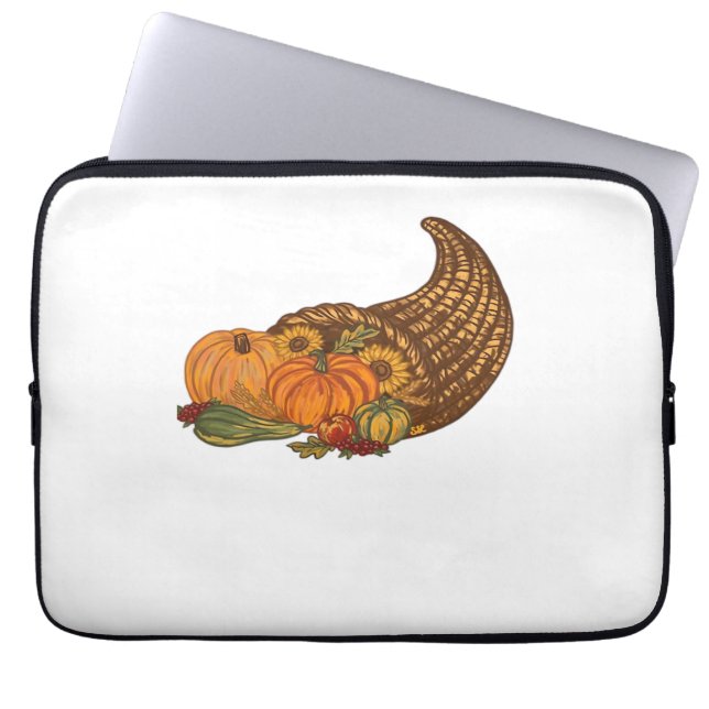 Thanksgiving Cornucopia Classic T-shirt Laptop Sleeve (Voorkant)